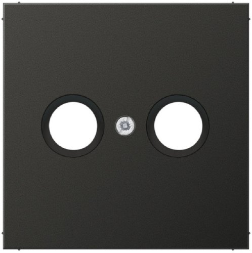 Лицевая панель Jung LS990 metal для 2-м. розетки TV+R антрацит картинка